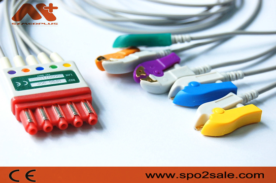 Καρδιακά καλώδια 5 οργάνων ελέγχου της Philips cCfs συνδετήρων V2-V6 M1976A μολύβδου