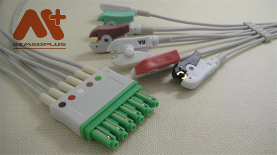 Συμβατό σύστημα 6 συνδετήρας ECG Leadwire Draeger μολύβδου - MS16547