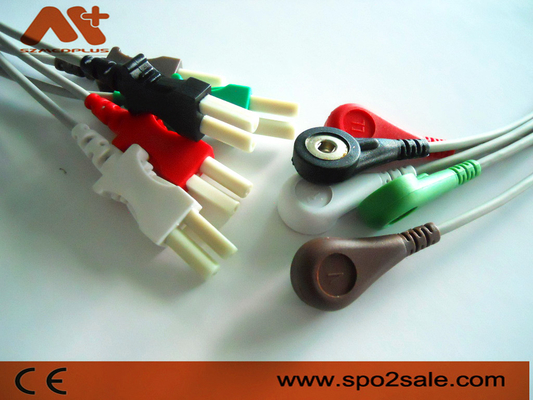 Συμβατό σύστημα 5 μόλυβδος αιφνιδιαστικό ECG Leadwire Spacelabs - 700-0007-08