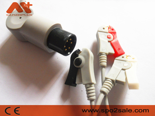 Καλώδια και Leadwires 6 καρφίτσα 3 Szmedplus AAMI ECG συνδετήρας καλωδίων TPU AHA Ecg μολύβδου