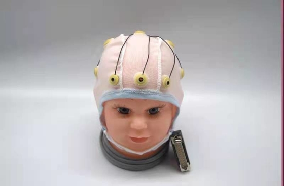 Το ιατρικό καλώδιο Neurofeedback EEG ενσωμάτωσε το καπέλο 10 μολύβδων EEG για το ηλεκτρόδιο κασσίτερου συνδετήρων αυτιών