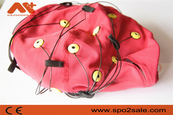 Κόκκινος καλωδίων Neurofeedback EEG που ενσωματώνεται 20 μολύβδους EEG ΚΑΠ για τη μηχανή EEG