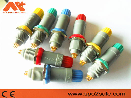 1P Pull Push 6Pin πλαστική πρίζα Γκρίζο Σκηνάκι Γκρίζο μανίκι για συνδέσμους ιατρικών συσκευών με καλώδιο 5,00 mm