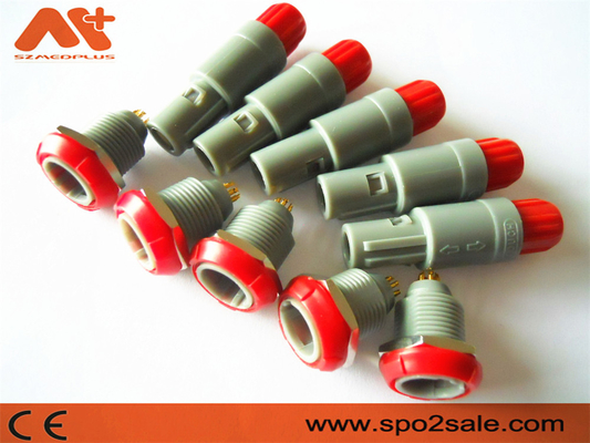 1P Pull Push 6 Pin πλαστικός σύνδεσμος, γκρι κέλυφος, κόκκινο, διπλό 60 κλειδί για ιατρική εφαρμογή