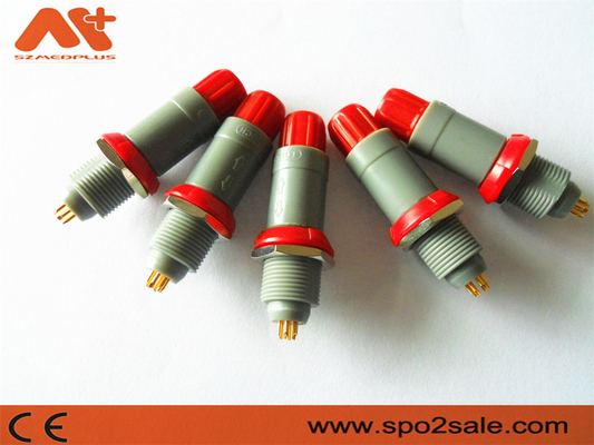 1P Pull Push 6 Pin πλαστικός σύνδεσμος, γκρι κέλυφος, κόκκινο, διπλό 60 κλειδί για ιατρική εφαρμογή