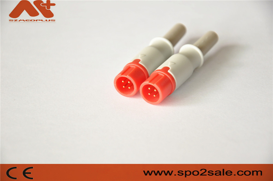 Εξάρτημα συνδετήρων IBP συμβατό για το καλώδιο προσαρμοστών Biolight IBP με το κόκκινο χρώμα 4pin