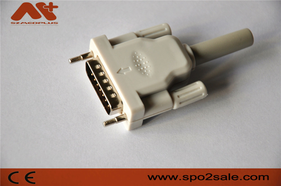 Συμβατό Bionet/Edan/Schiller 15pin 10 EKG καλώδιο μολύβδου EKG συνδετήρων με το γκρίζο χρώμα