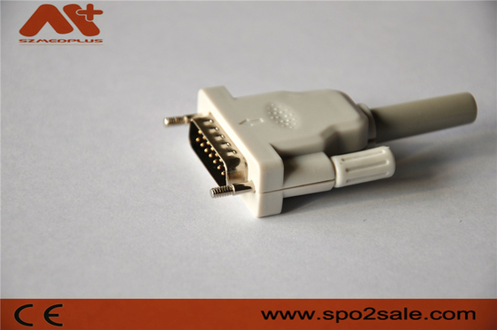 Συμβατό Bionet/Edan/Schiller 15pin 10 EKG καλώδιο μολύβδου EKG συνδετήρων με το γκρίζο χρώμα