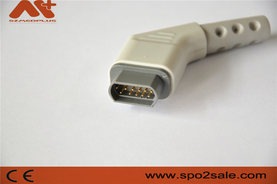 16pin ECG με πολλές τοποθεσίες ECG συνδετήρων συμβατό καλώδιο Draeger με το γκρίζο χρώμα