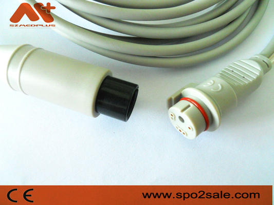 Καλώδιο καλωδίων 001C-30-70758 BD IBP Mindray IBP καρφιτσών AAMI 6