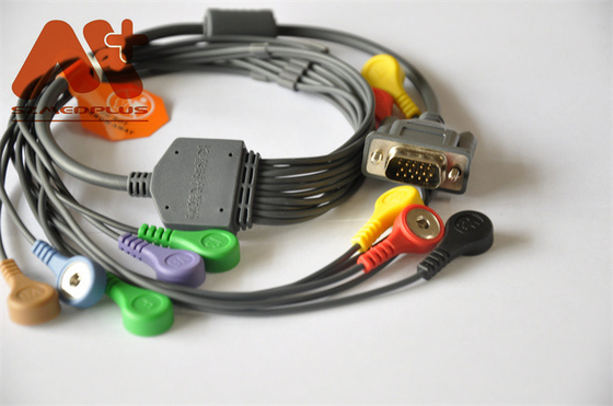 DMS 300-3A AHA ECG οργάνων καταγραφής CE Holter καλώδιο 10 αιφνιδιαστικό βούλωμα μολύβδου