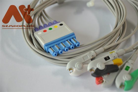 Καλώδιο 5 μόλυβδος 3ft συνδετήρων ECG Oximeter Philips M1968A AHA σφυγμού