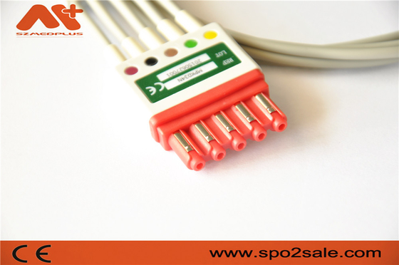 989803176171 υπομονετικό συμβατό σύστημα της Philips καλωδίων μολύβδου ECG καλωδίων V2-V6 5 ECG