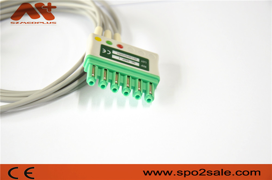 Συμβατό ECG υπομονετικό καλώδιο μολύβδου καλωδίων MS16231 3 Ecg Draeger