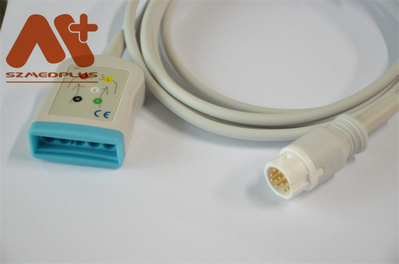 5 υπομονετικό καλώδιο 12 καρφίτσα Philips M1668A μολύβδου ECG για το υπομονετικό όργανο ελέγχου