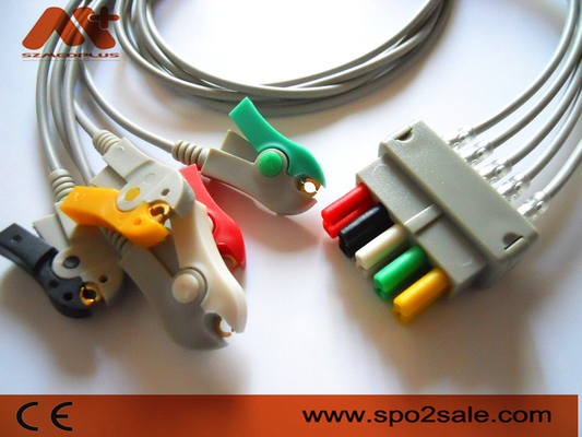 Datex συμβατό σύστημα 5 συνδετήρας ECG Leadwire Ohmeda μολύβδου - 545316