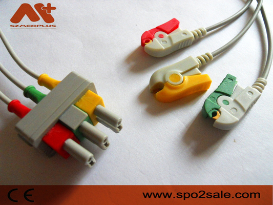 Συμβατό σύστημα 3 συνδετήρας ECG Leadwire της Philips μολύβδου - M1613A