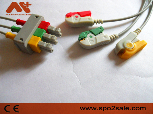 Συμβατό σύστημα 3 συνδετήρας ECG Leadwire της Philips μολύβδου - M1613A