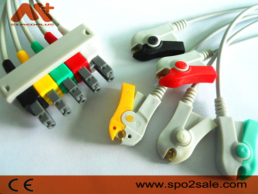 Συμβατό σύστημα 5 συνδετήρας ECG Leadwire της Philips μολύβδου - M1633A