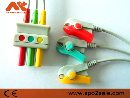 Συμβατό σύστημα 3 συνδετήρας ECG Leadwire Draeger μολύβδου - MP03411