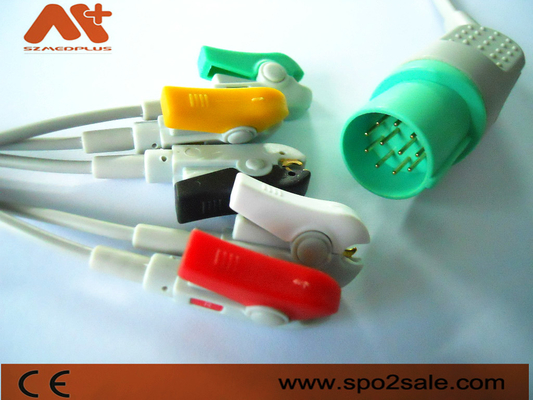 καλώδιο Nihon Kohden 5 μηχανών 11Pin Ecg καλώδιο μολύβδου συνδετήρων ECG μολύβδου