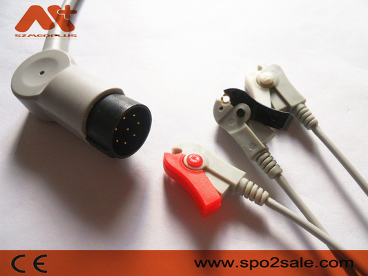 Το Nihon Kohden oec-6102A, oec-6105A, oec-6120A, oec-6120J, συμβατός 3Lead συνδετήρας oec-6120K άμεσος-συνδέει το καλώδιο ECG